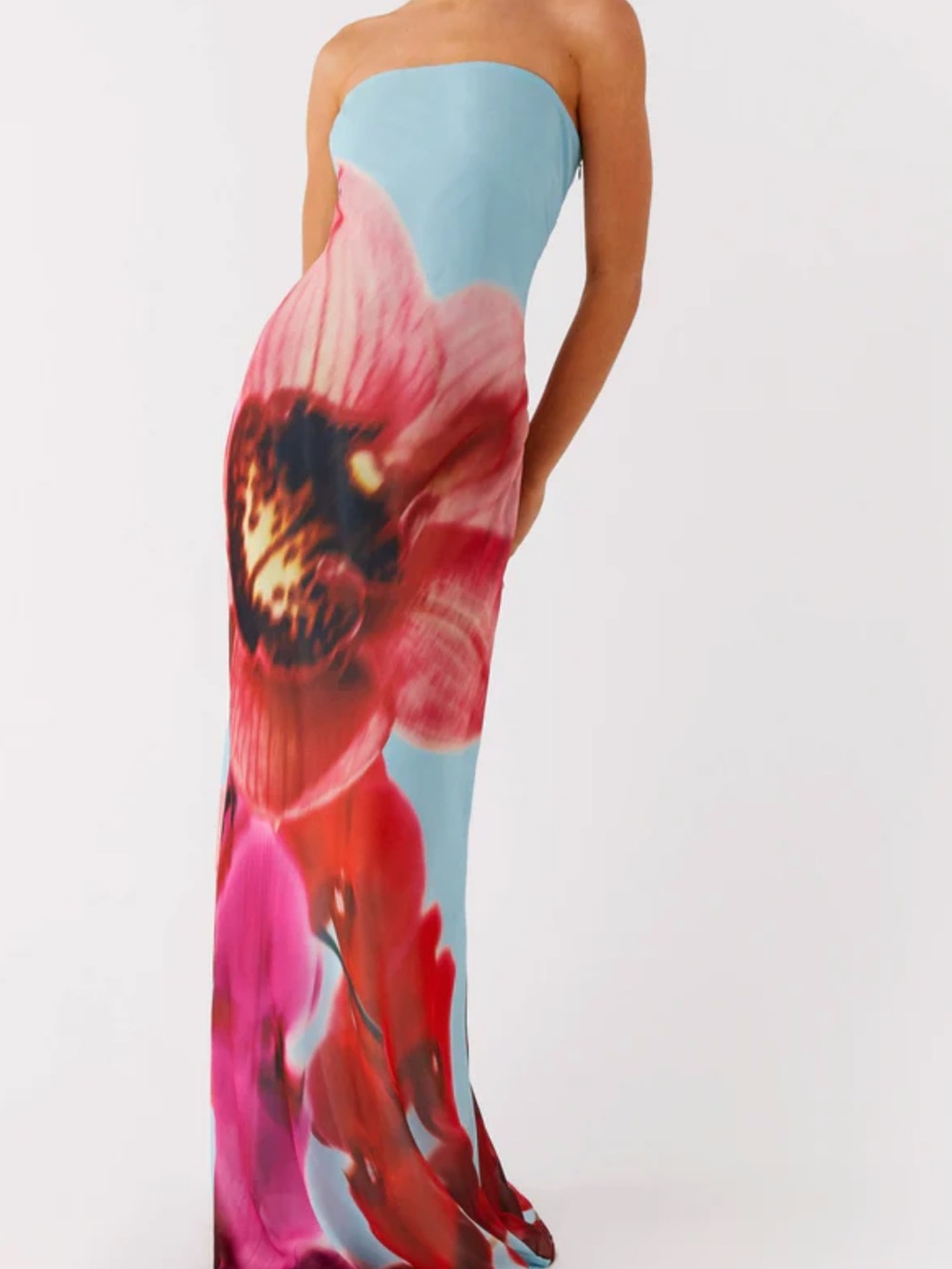 Peppermayo Strapless Amelle Maxi Dress - Turquoise Bloom - Picture 5 of 10